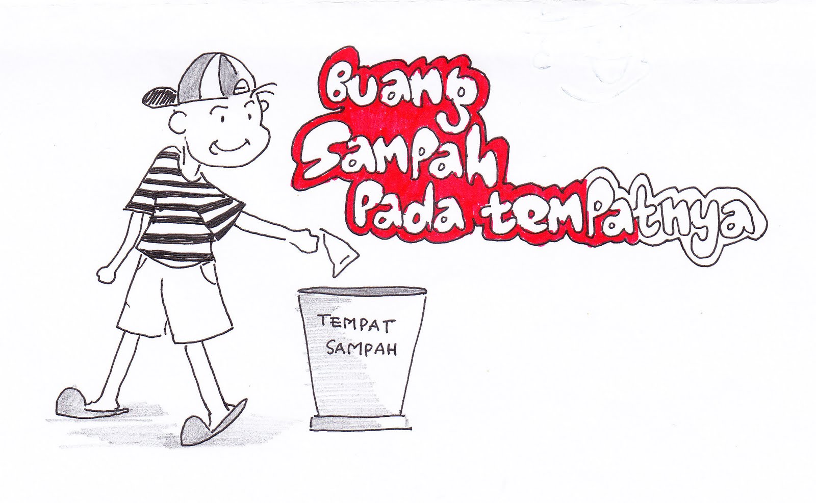 Kumpulan Gambar Sketsa Menjaga Kebersihan Lingkungan - Sketsa Gambar